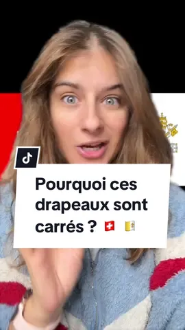 Pourquoi ces drapeaux sont carrés ? 🇨🇭 🇻🇦  #apprendresurtiktok 