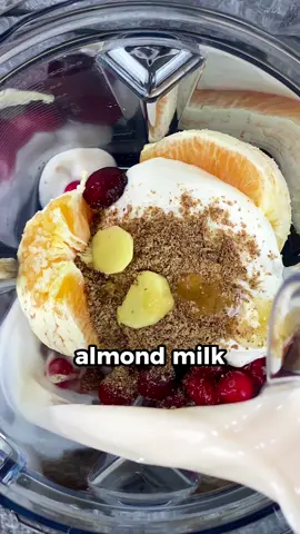 Join the 21-day Smoothie Diet challenge today and get more AMAZING smoothie recipes like this! 😋
 
 Lose weight, reduce bloating, improve skin, increase energy levels and feel your best! 💚 Tap 🔗 in my bio for more details.
 
 Recipe:
 - 1 orange
 - 1 cup cranberries
 - 1/2 cup Greek yogurt
 - 1 tsp honey (optional)
 - 1 tsp grated ginger
 - 1 tbsp ground flaxseeds
 - 1/2 cup almond milk
 - Ice cubes (optional)
 
 Total calories: 250
 
 C: 40g | P: 14.4g | F: 4.8g | Fiber: 11.1g
 
 #smoothierecipe #immuneboosting #healthy #healthyrecipe #cranberries 