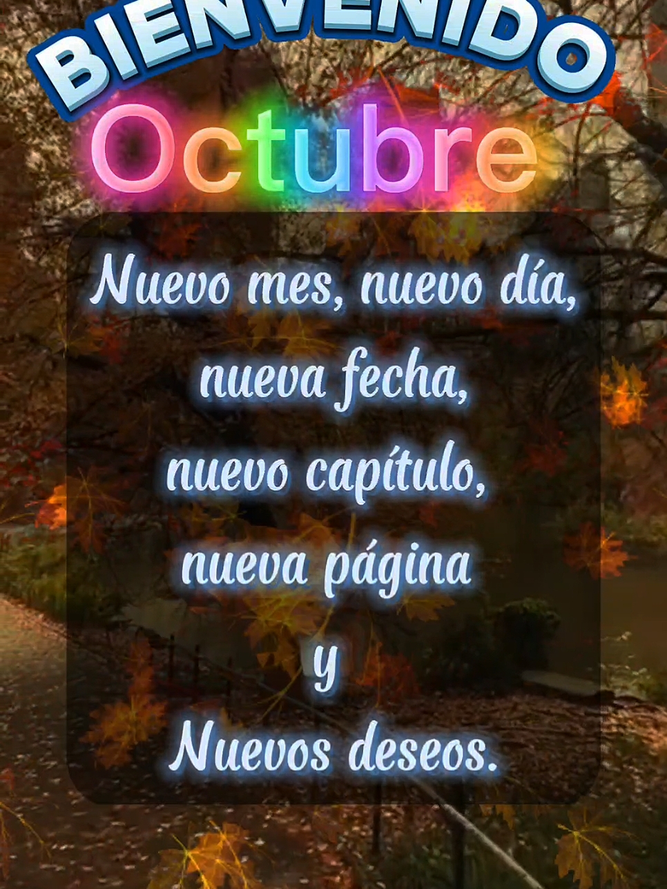 Bienvenido Octubre!
