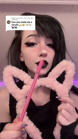 Replying to @Scarlet_I love cats 🐈 #asmr drawing a cute pink cat on your face 🐱🩷 #asmrdrawing #asmrtiktoks #asmrtriggers #asmrvideo #asmrtingles 