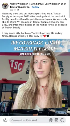 Did you know these businesses offered IVF coverage and paid maternity leave?! Wow #paidmaternityleave #maternityleave #ivfjourney #ivfsuccess #ivfstory #infertility #infertilityjourney 