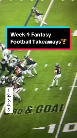 Week 4 Fantasy Football Takeaways🏆#nfl #fantasyfootball #fantasyfootballtips #fyp 