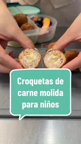 CROQUETAS DE CARNE Y QUINOA 🧆 Estás croquetas son perfectas para el lunch o para un snack 👏🏻 Nutre a tu familia con carne de cerdo Americana @Meatok busca que tenga la etiqueta Pure Pork! 🐽 Si quieres la receta escribe en los comentarios “Croquetas” y te la mando por mensaje. 💫 Y cuéntame en los comentarios si le gustaron a tus peques! 👏🏻 #coquetasdecarnemolida #recetasparaniños #snacksaludable #snackfacilyrapido  Abrazos!  Chef Renata 👩🏻‍🍳