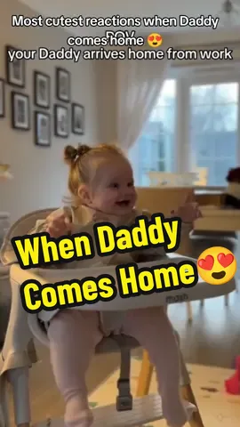 This is so adorable when a baby's dad comes home from work #baby #cutebaby #kids #cutekids #toddler #daddy #dad #Love #cute #moment #reaction #precious #hearttouching #heartwarming #wholesome #fyp #foryou #viral 