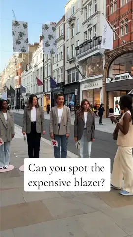 You know a blazer is an Eliza girl staple, but one of these is over £2600. We asked the public to rank them from most to least expensive, but can you tell which is which?  #outfitinspo #TikTokFashion #highstreet #fashiontiktok #OOTD #autumnfashion #guessinggame #highstreetfashion #minimic #designer 