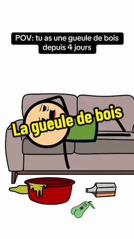 La gueule de bois 🤮😷 Audio: @Eliot  #humour #animation #drole #videoanimation #sketch 