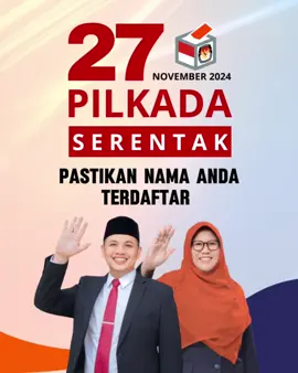 AYO WARGA KOTA CILEGON Mari Kita Sukseskan  Pilkada Serentak se-Indonesia Tanggal 27 November 2024 Pastikan Nama Anda Sudah Terdaftar ... Bawa Surat C Pemberitahuan  Dan KTP Elektronik Ke TPS  Ingat ... Pilihan Anda  Akan Menentukan Masa Depan Puluhan Ribu Warga Kota Cilegon Lainnya Sebar Pesan Ini Barangkali Ada Yang Belum Tahu,  Terimakasih  🙏
