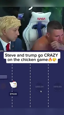 Steve and trump go CRAZY on the chicken game🔥😮‍💨 play now on Roobet!💸 #kaicenat #kaicenatclips #adinross #nelk #nelkboys #adinrossclips #xposed #xqc #danawhite #ishowspeedclipz #sketch #streamer #jynxzi #jynxziclips #twitch #kick 