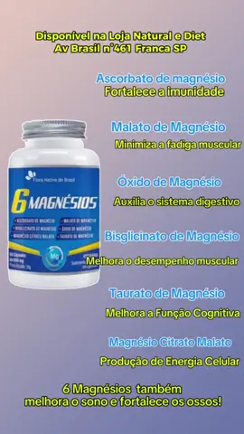 Garanta o seu aqui na Loja Natural e Diet, ou peça pelo WhatsApp, nós entregamos pra você!  Av Brasil n° 461 Franca SP  📲16 99259-1410  #magnesio #6magnesios #floranativadobrasil #cloretodemagnesio  #francasp #francanos #francana #francaspbrasil #francabasquete #francashopping #produtosnaturais 