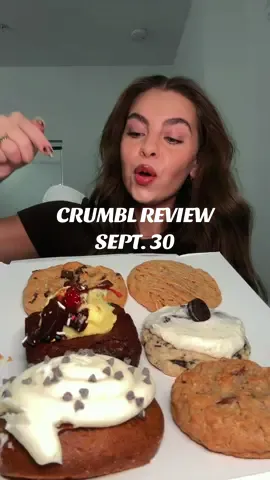 HAPPY MONDAY 😋💫🍪 BACK AT IT WITH THIS WEEK’S CRUMBL!!! #crumblreview #foodreview #crumblcookiesoftheweek #crumblasmr #mukbang #fypviralシ #satisfying #cookiesandmilk #cookiemukbang #sweettooth #Foodie #foodtiktok #crumbl #eatingasmr #crunchyasmr 