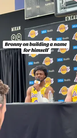 During Media Day. Bronny speaks on building a name for himself outside of just LeBron’s son. #lakers #lakersmediaday #bronny #bronnyjames #lebron #lakersnation #lakersnation 