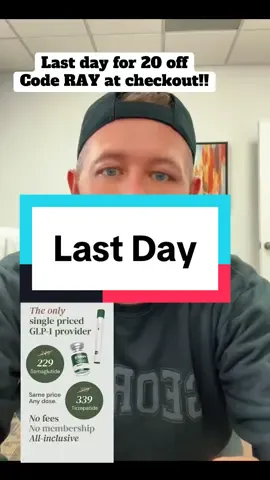 #ad #fridayspartner Last day for 20 off your first 3 months! Use code RAY at checkout. 🔗 in bio!! #telehealth #obesitymedicine #glp1