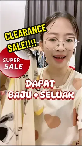 SUPER SALE‼️🤩🤩🤩 Sis tahu tak baju tidur ni antara baju tidur yang paling laku keras gile! 😱😱 #bajutidur #pyjamasset #missypyjamas #bajutidurset #tiktokshop #racuntiktok #yth_izz 