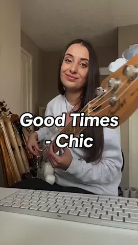 I filmed this in 2022 and it was one of my first well performing videos. I had SO many comments about my face on it🤣 I’m not bored, I’m concentrating 🪩🤍 Good Times - Chic (Bass Guitar Cover) #bassist #bassplayer #bassvideo #chic #chiccover 