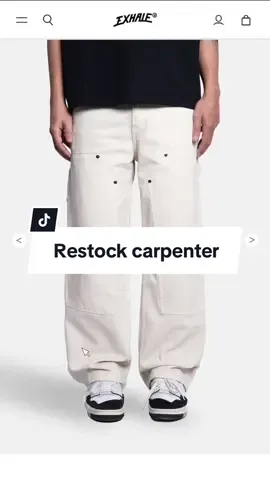 Yang kalian tunggu-tunggu nih longpants carpenter kita udah restok lagi buruan checkout sebelum kehabisan lagi ! #exhaleapparel 