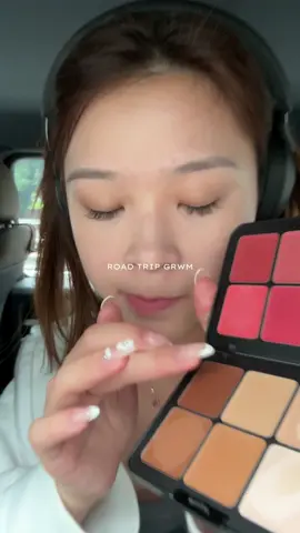 Road trip grwm: a simple makeup routine with just three products on a bumpy ride 🎧💋 #grwm #sgbeauty #makeup #MakeupRoutine #easymakeup #carmakeup #makeupforever 