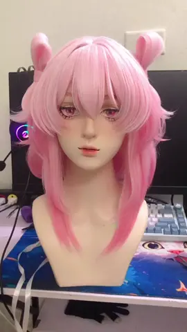 March 7th skin wig 🌸#march7th #march7thhonkaistarrail #HonkaiStarRail #march7thskin #xuhuong #wigcommission #stylewig #wigcosplay #wig #cosplay 
