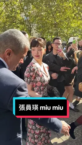 #GQ時裝週 南韓女團 IVE 成員張員瑛現身 miu miu 2025 春夏秀場，這身造型簡直就是小公主！ Credit : @enzoply  #pfw #miumiu #ive #JangWonYoung #장원영 