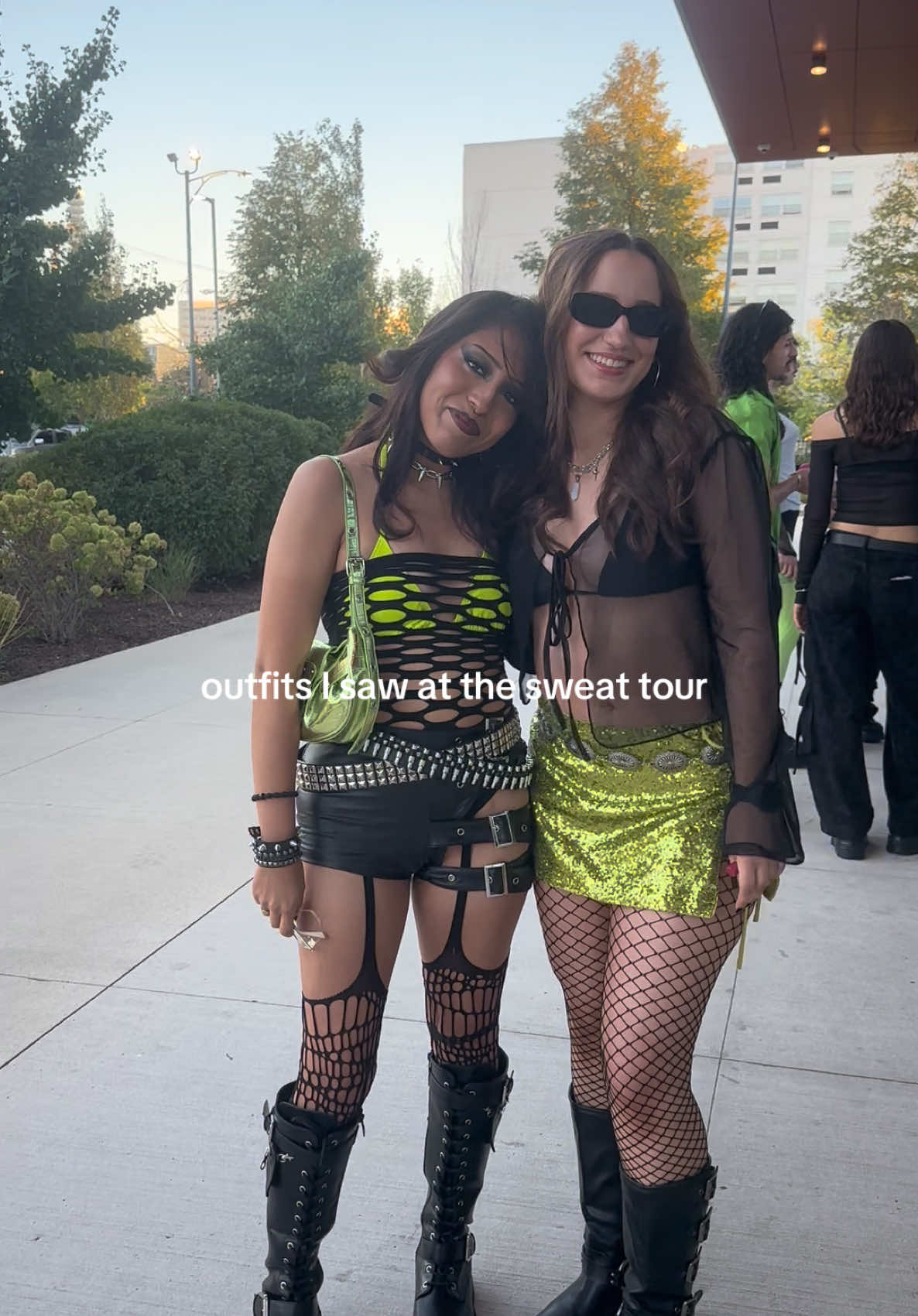 the outfits were EVERYTHING at the Sweat Tour @Charli XCX @Troye Sivan  i wished i got more clips but i was so nervy to bother ppl 🥹 thank u to all the baddies in my vid  #sweat #sweattour #charli #charlixcx #troyesivan #brat #bratsummer #concertoutfit #concertfit #fashion #coquetteaesthetic #tumblr #concertoutfitideas #outfitideas #chicago #chicagotiktok #chicagoland 