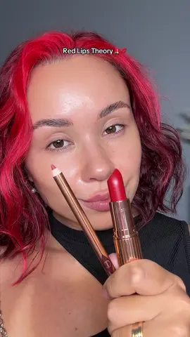 Red Lips Theory💄💋 Does it work?👀 Using @Charlotte Tilbury Lip Cheat Lip Liner “Kiss’N’Tell” and Lipstick “So Red”❤️