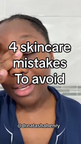 Don’t make these same skincare mistakes if you want healthy skin!  #skincaretips #skincare #drnatashahenry 