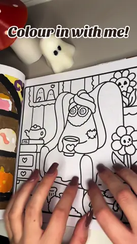 really enjoyed colouring in this one - is it just me or is it giving #groovychick vibes?🥰🧸 #coloringtut #colouringbook #colourwithme #colorwithme #colouring #cosyvibes #colourful #cosycolouring #colouringtutorial #colouringpage #colourtheory #cocowyo #cocowyocoloringbook #spookyseason #halloweencoloring 