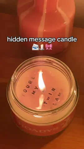the candle pun is intended 😌🤍 #hiddenmessagecandle #candlemaking #SmallBusiness #giftideas 