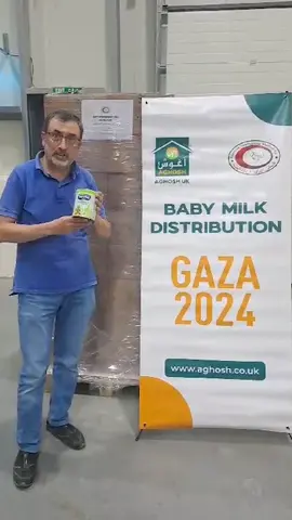 With your support, Aghosh UK and Palestine International Medical Aid (PIMA) are delivering life-saving baby milk 🍼 to newborns and infants in Gaza, who are facing hunger amidst the devastation. 🌍 The baby milk consignment is packed in Jordan warehouse and is ready to be delivered inside Gaza to those in desperate need. But there are still thousands of babies waiting for help. Will you keep hope alive for them? 💪 Let's continue the mission together: • £5 = 1 can of milk • £50 = 1 month of life-saving nutrition Donate Now: www.aghosh.co.uk/donate-now #BabyMilkForGaza #AghoshUK #SaveTheChildren #EndChildHunger #MilkForGaza #DonateToday #DonationsSaveLives