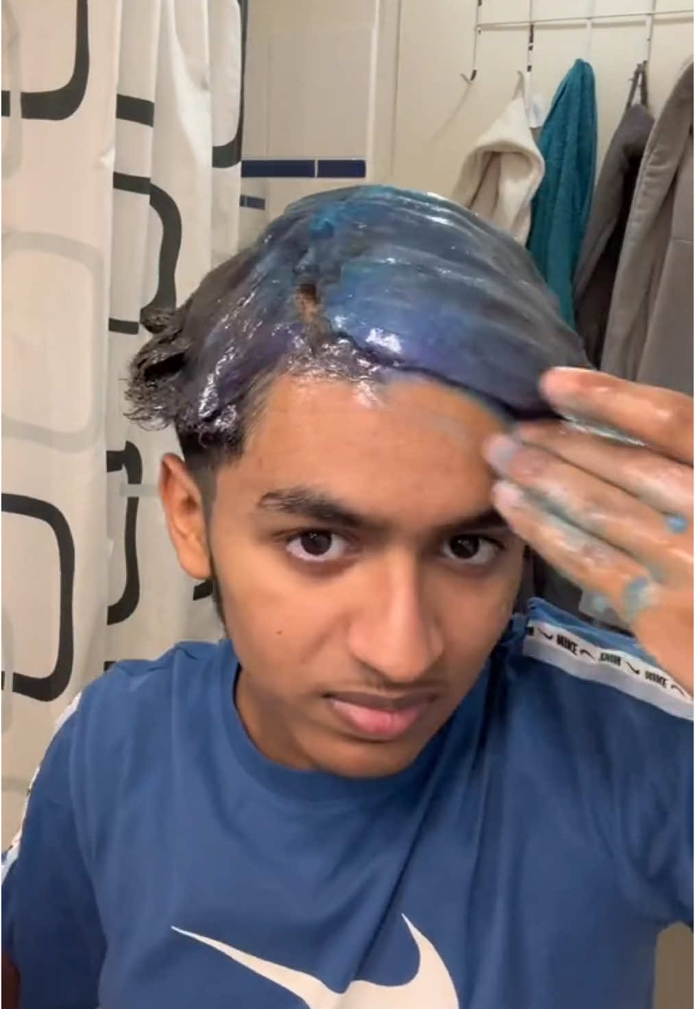 The aftermath 😭😭😭 #hairgel #dare  📽️ @LIKMA 
