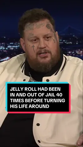 @Jelly Roll had been in and out of jail 40 times before turning his life around. #FallonTonight #TonightShow #JellyRoll #JimmyFallon 