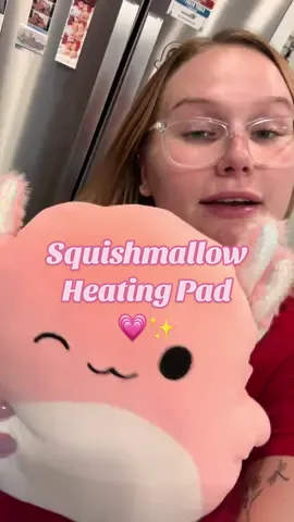 I LOVE this squishy heating pad✨💜🤍 #squishmallows #TikTokShop #contentcreator 