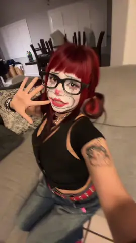 Easy clown look for Halloween hehe!!!🤡🎃 who missed the smiley? #fypシ #fyp 