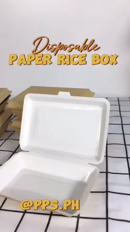 Disposable Paper Rice Box #bussiness #bussinesstips #bussinessonline #ppsph #checkoutnow #highquality #meal #box #papermeal #leakproof #white #kraft 