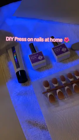 DIY press on nails !! Save yourself time and money !! #tiktokshop #tiktokfinds #pressonnails #DIY #motherdaughter #xcoattips #uvlight #nails 