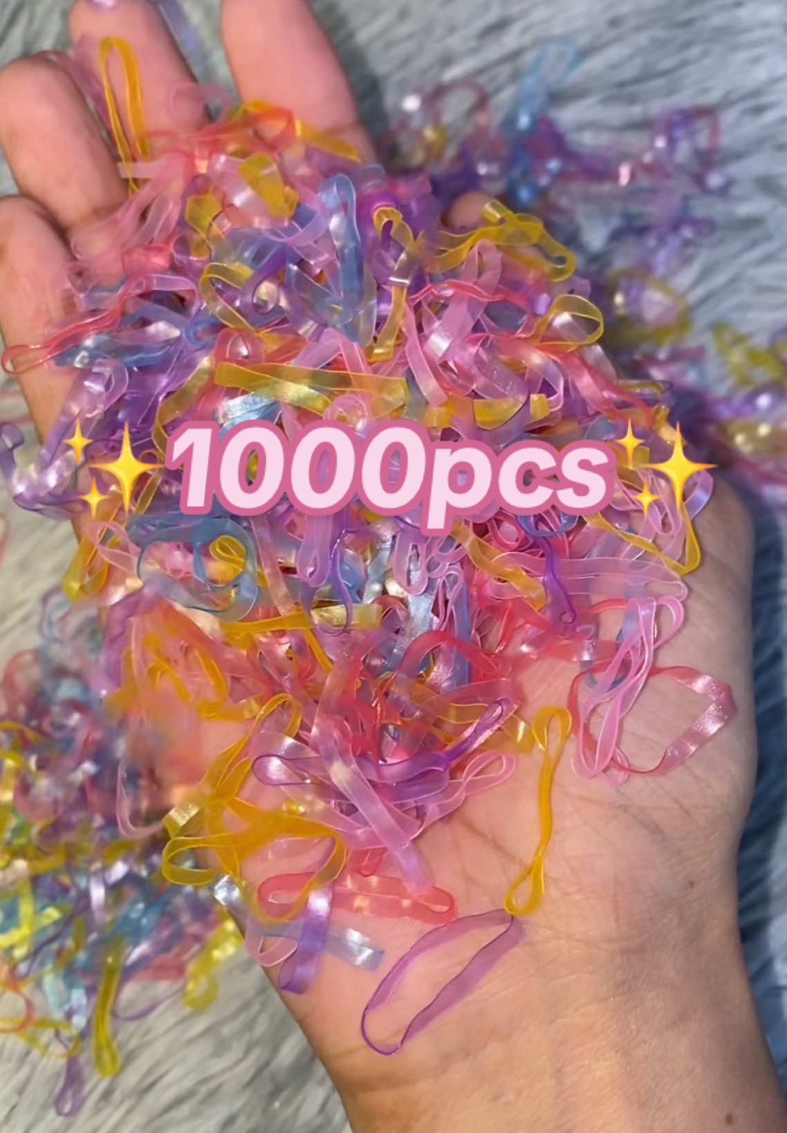 1000pcs Sanrio Hair Tie Colorful #fyp #foryou #foryoupage #hairtie #sanrio #rubberband #elastic #tiktokshop #tiktokfinds 