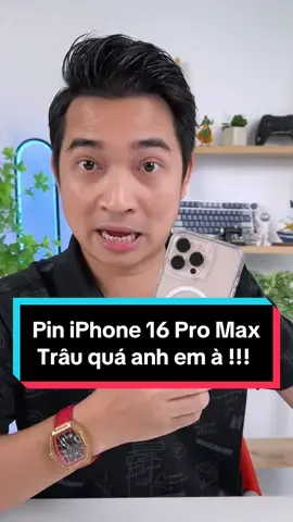 iPhone 16 Pro Max Pin trâu quá anh em à !!! #LearnOnTikTok #education #novagr #thanhcongnghe 