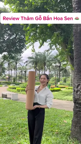 Thảm gỗ bần hoa sen 🪷#thamyoga #khactentheoyeucau #yoga #thamcaosucaocap #khắcten 