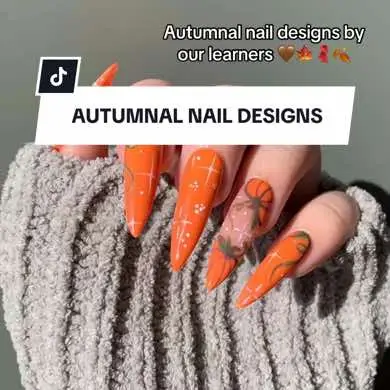 Nail designs created by our talented learners after studying with us 📚🍂 Which one is your fave? #naildesigns #nailinspo #autumnnails #nails2024 #fallnails #onlinenailcourse #studytok 
