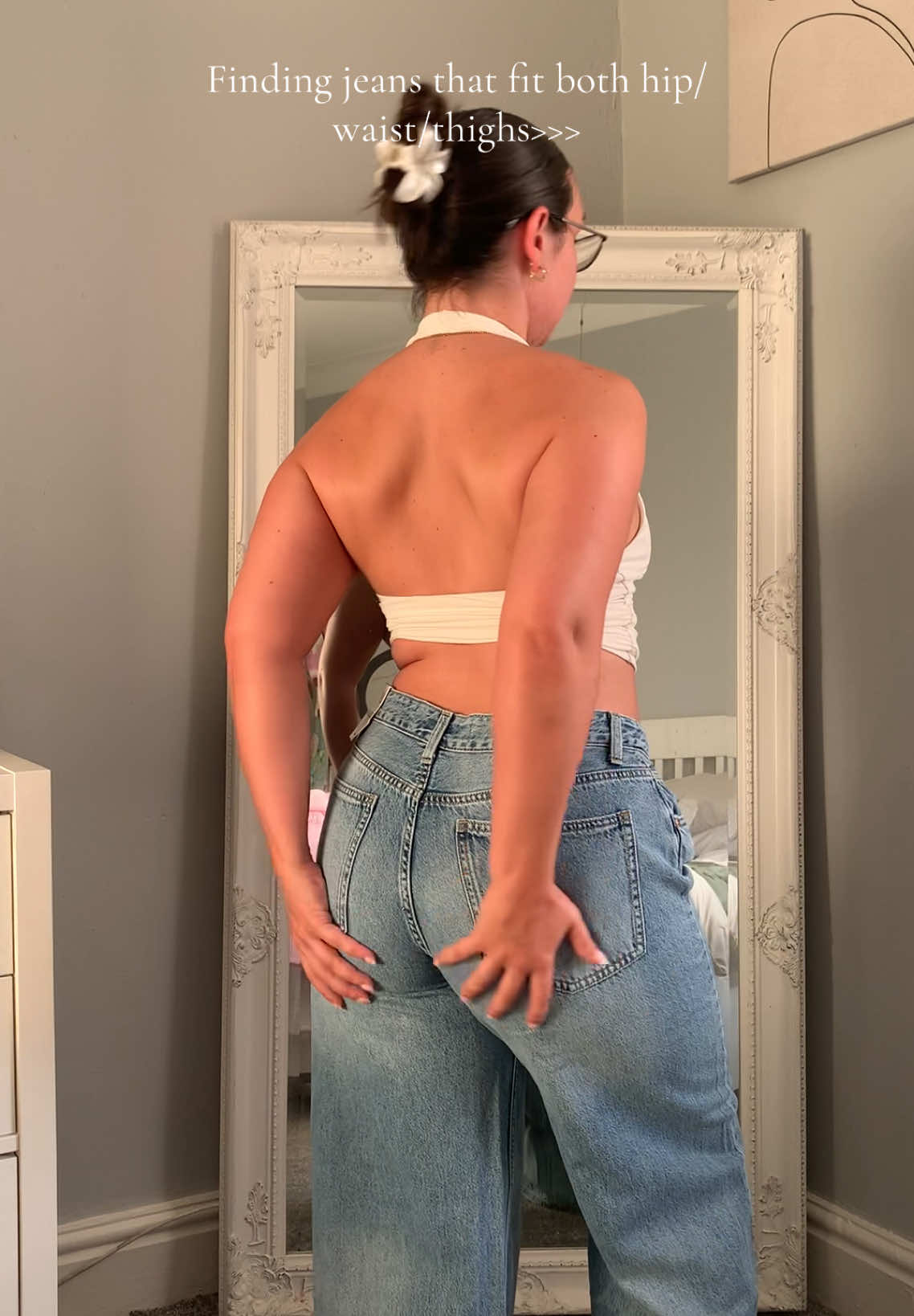 Lets be honest its a mission to find the perfect jean, like why so difficult #midsize #midsizefashion #jeans #tryonhaul #size14 