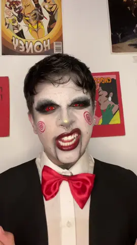 Basic black jacket 🎃😂 #halloweenmakeup #aimep3 #jigsaw #fypシ 