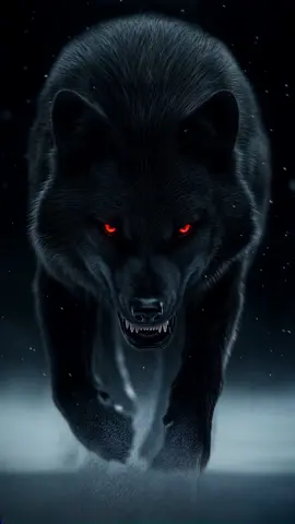 Epic Live Wallpaper: Fenrir-Inspired Black Wolf Witness the power of a Fenrir-inspired black wolf, showcasing its broad shoulders and muscular back, with thick fur standing on end as the cold wind whips across the dark landscape. Its four paws support its massive form as it stands tall, surveying its domain. The wolf's tail flicks slowly, and its pricked ears catch the sounds of the night. Though its piercing eyes remain unseen, they cast an eerie glow on the ground ahead, creating a tense atmosphere in the dark forest, interrupted only by the howling wind. #ai #aiart #aicontent #wallpaper #livewallpaper