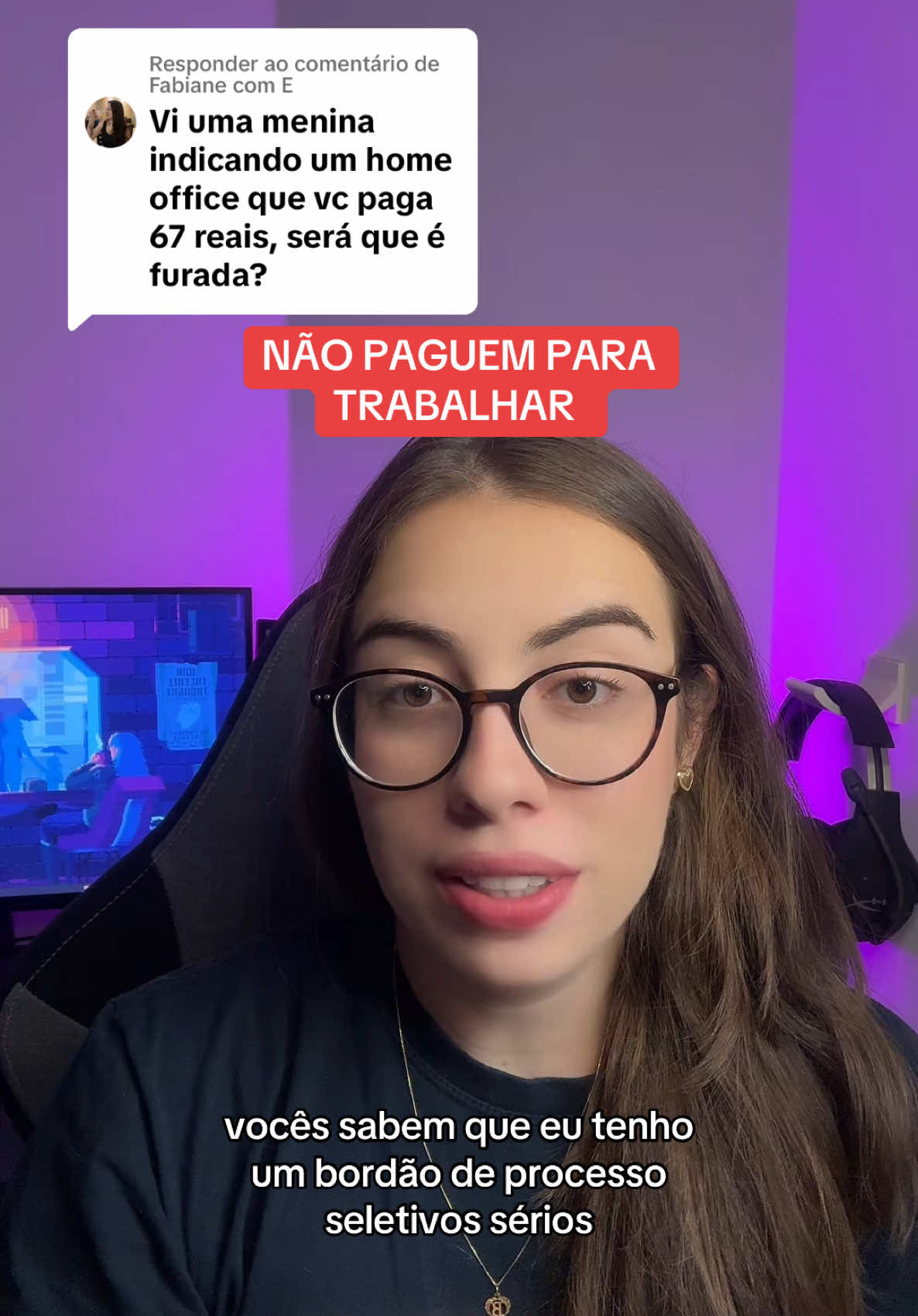 Respondendo a @Fabiane com E Nenhum processo seletivo sério cobra valores do candidato, fiquem atentos 💜 #homeoffice #workfromhome #vagasabertas #emprego #desempregado #curriculo #clt #salario #foryou #dicas 