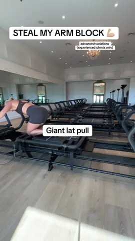Arm Block 💪🏼✈️  Taught on 4 light springs #lagree #lagreefitness #armday #armworkout #armroutine #instructor #fitnesstips #Fitness #motivation #sequence #transition #biceps #lats #flying #core #pilates #workout #gym 