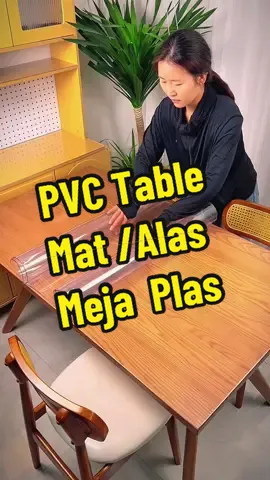 PVC Table Mat /Alas Meja  Pla#tiktokshop #goodthing #fyp #foryou #householditems #kitchensupplies #goodstuff #soft #glass #tablecloth 