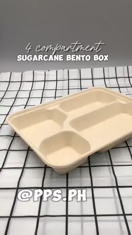 4 compartment Sugarcane Bento Box #bussiness #bussinesstips #bussinessonline #ppsph #checkoutnow #highquality #EcoFriendly #snack #suki #bilina #sugarcane #bagasse #meal 