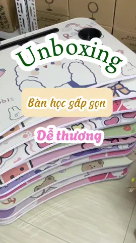 Bàn học gấp gọn về mẫu dễ thương không nè #unboxing #review #taphoathauthau #tiktokviral #fyp #xuhuong 