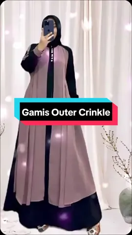 Gamis Outer Crinkle Airflow  Bisa cek di keranjang kuning.  Gamis Terbaru 2024 Muslim Dewasa. #Gamismuslimah #gamiscantik  #gamisouter 