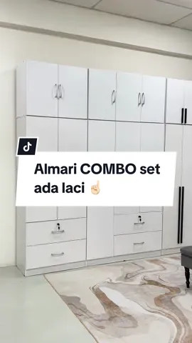 💁: Ada almari size besar, ada rak gantung dan drawer sekali? Ada‼️ ✅ Almari COMBO 2 Door+ 3 Door ✅ 15mm ketebalan papan ✅ Warna Putih ✅ Handle PVC #racuntiktok #fypシ #sklfurnituremall #fyppp #almari #almaribaju #almaribajumurah #almaripakaian #almaripakaianmurah #almaribajumurahviral #wardrobe #wardrobeessential #almariviral 