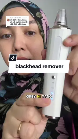 Replying to @ZaiZam73  Electric blackhead remover - caj guna usb cable je - ada 3 adjustable suction level - ada 3 jenis probe head - boleh guna di dahi, hidung, pipi dan dagu - sedutan / suction kuat - mudah dibersihkan #reviewkakwati #kakwatishare #blackheads #blackheadsremoval #blackheadsremover #blackheadstreatment #acne #acneremover #facial #facialtreatment 