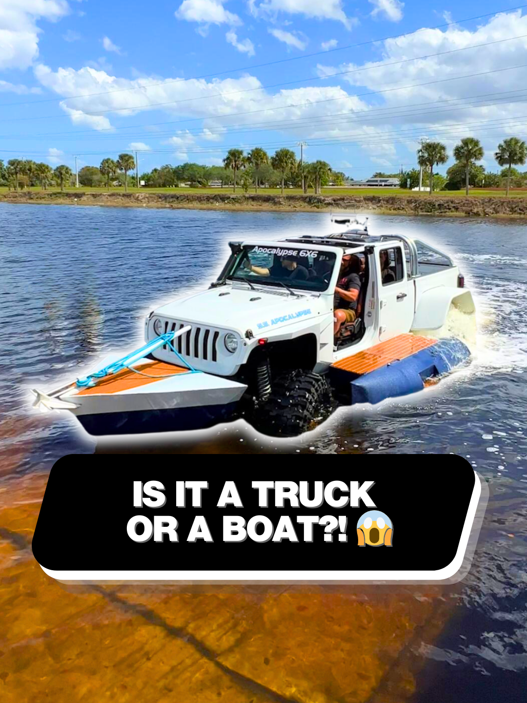 Land or sea? Why not both! 🤷‍♀️ #amphibious #truck #boat